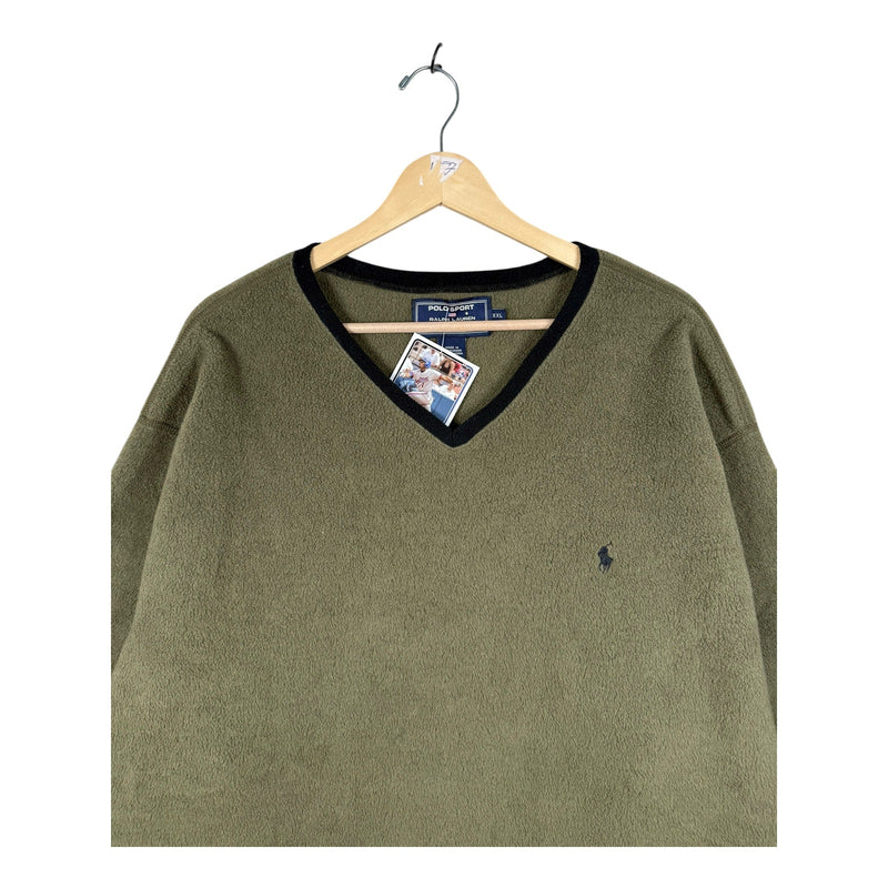 Vintage Polo Sport Ralph Lauren Fleece V-Neck Sweater