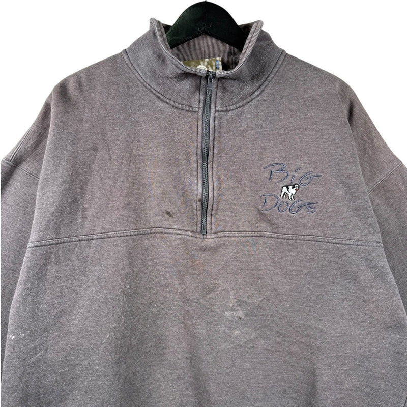 Vintage Big Dogs 1/4 Zip Pullover Sweatshirt