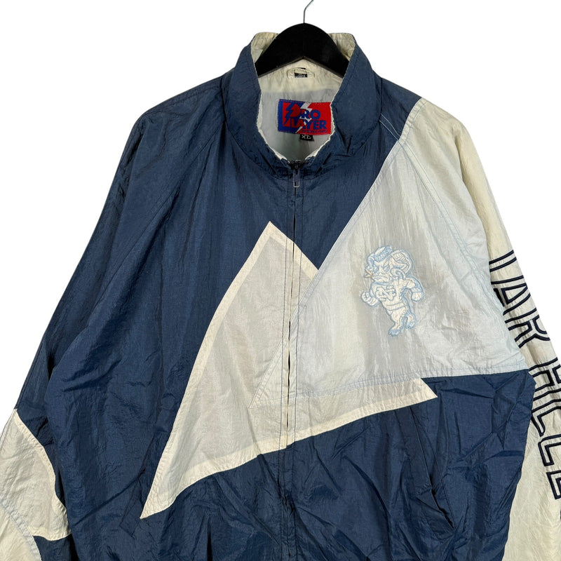 Vintage UNC Chapel Hill Tar Heels Arm Spellout Windbreaker