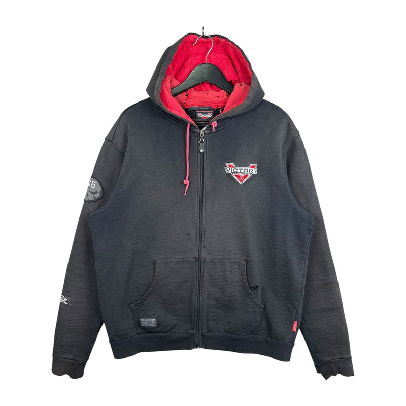 Vintage Victory Motorcycles USA Full Zip Hoodie