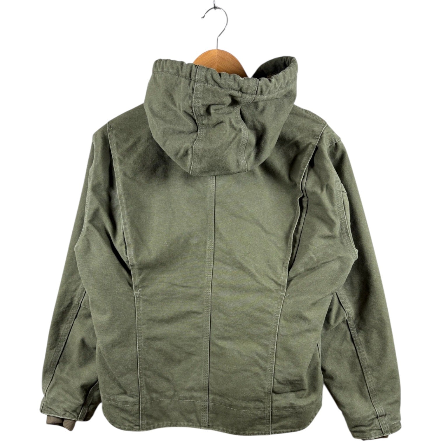 Vintage Carhartt Sherpa Lined Full Zip Hooded Workwear Jacket