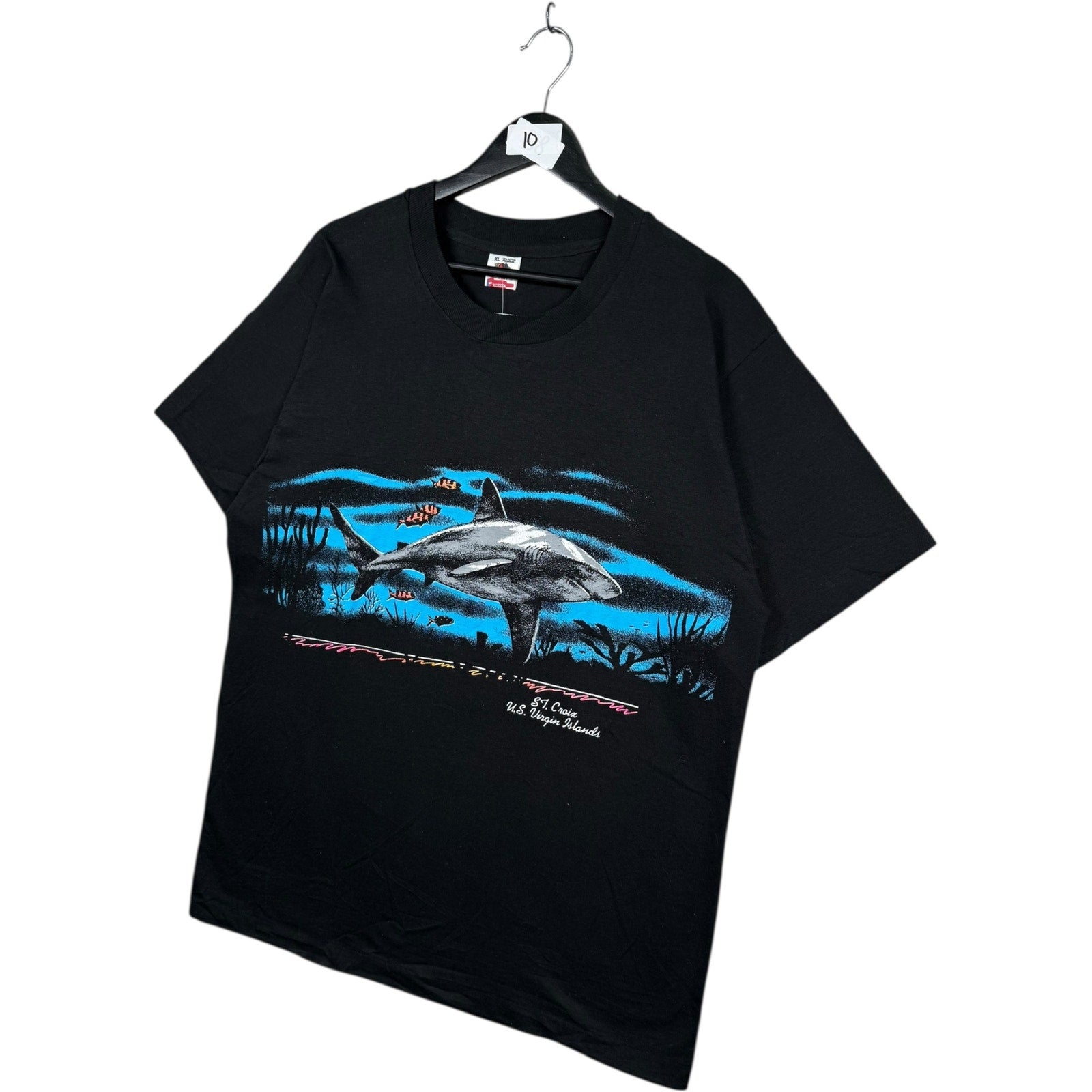 Vintage St. Croix US Virgin Island Shark Graphic T-Shirt