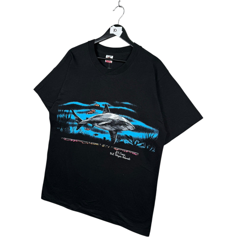 Vintage St. Croix US Virgin Island Shark Graphic T-Shirt