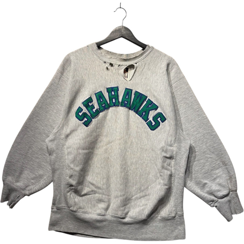 Vintage Champion Seattle Seahawks Arch Spellout NFL Crewneck