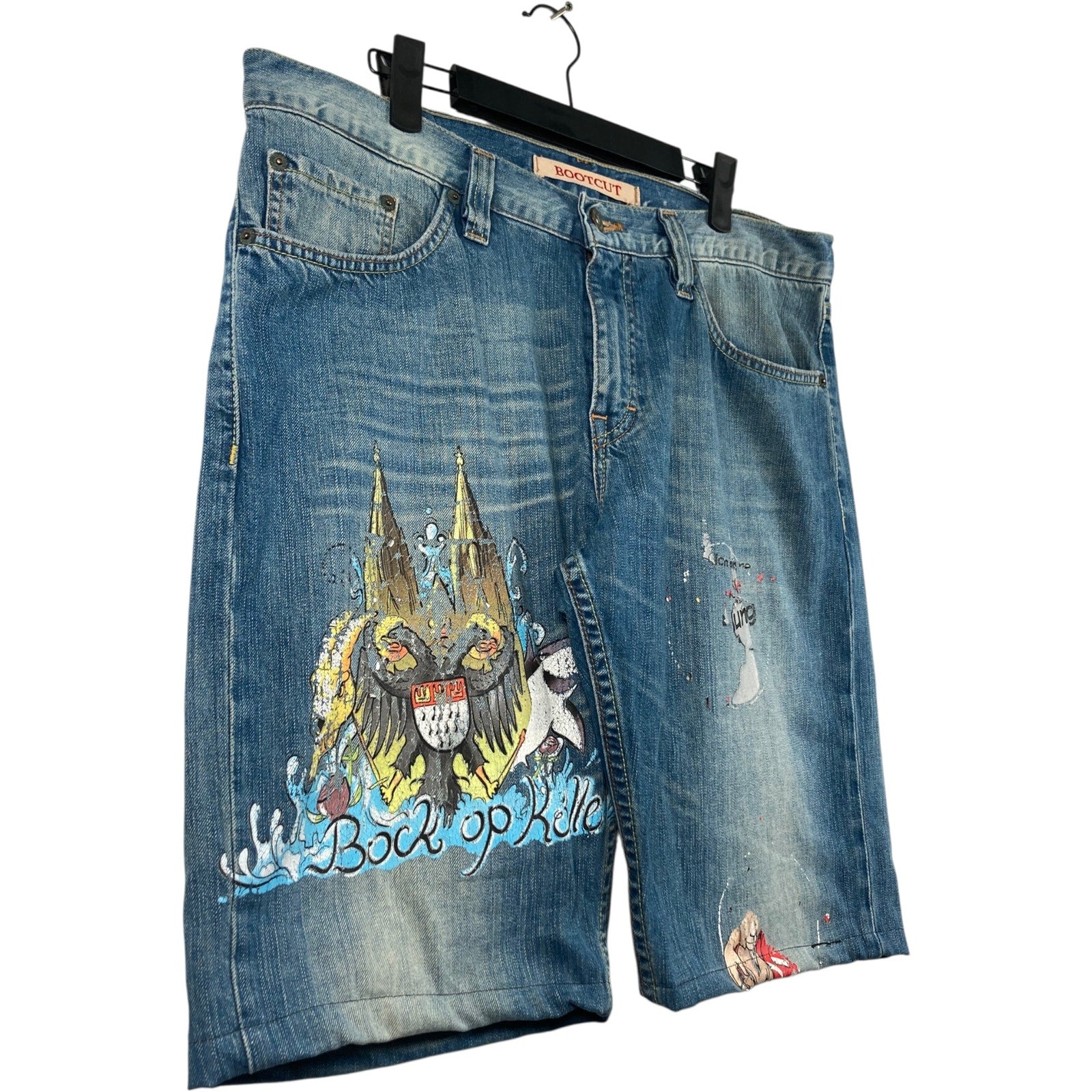 Vintage Mustang Graphic Denim Shorts 36