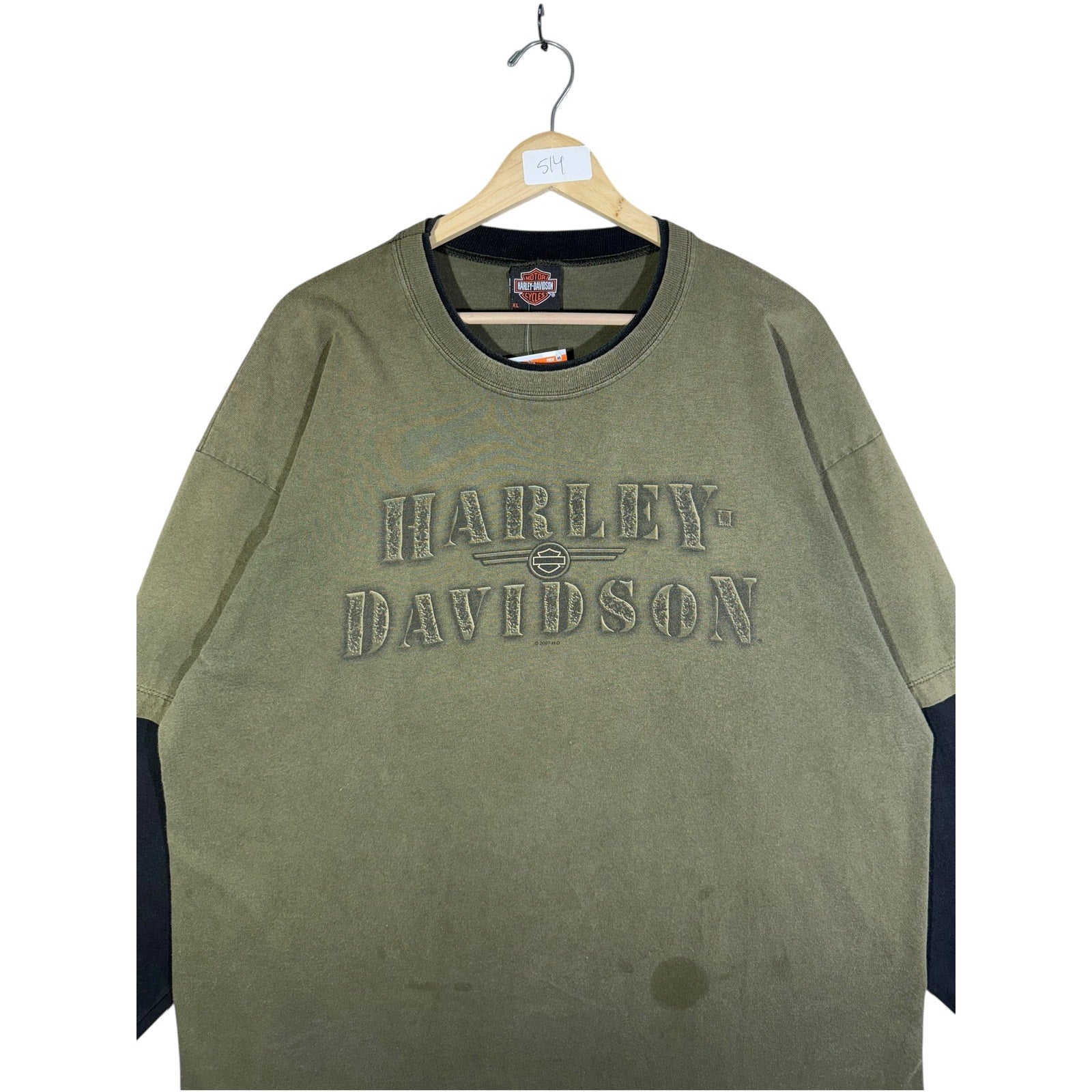 Vintage Harley Davidson Front Back Graphic Long Sleeve