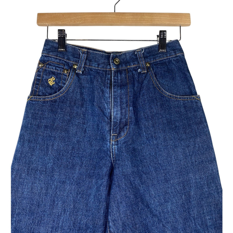 Vintage Roca Wear Embroidery Pattern Pockets Denim Jeans 12