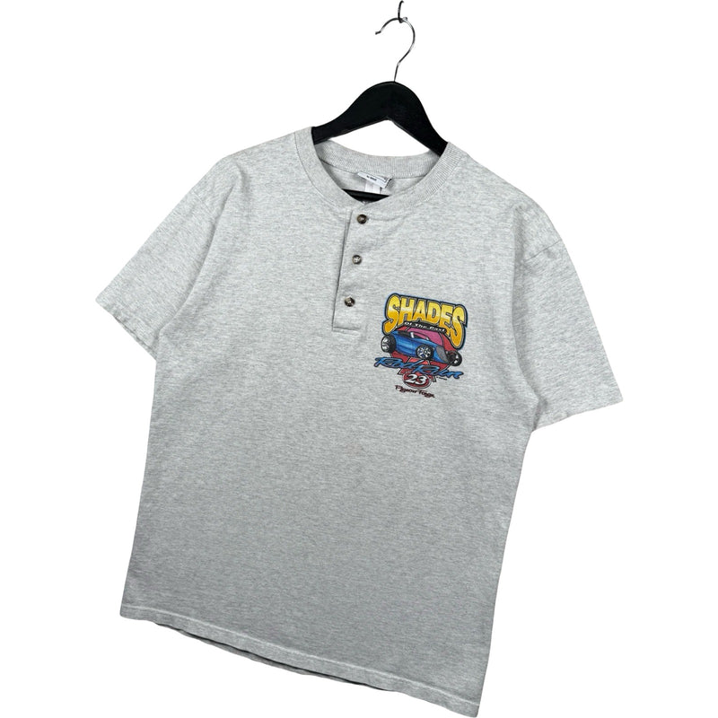 Vintage Shades of the Past Rod Run 23 Car Show Henley T-Shirt