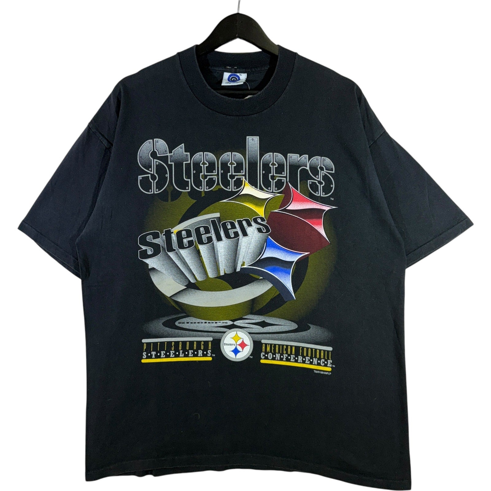 Vintage Pittsburgh Steelers Big Team Logo NFL Tee
