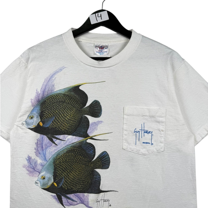 Vintage Ocean Fish Graphic Pocket T-Shirt