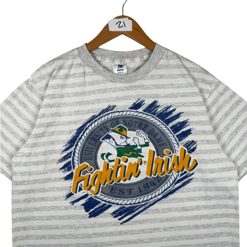 Vintage Notre Dame Fighting Irish NCAA Stripe T-Shirt