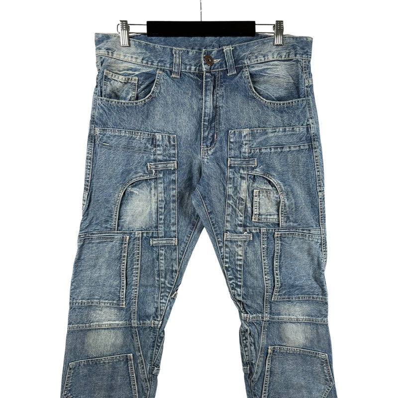 Vintage Cargo Skinny Denim Jeans 44