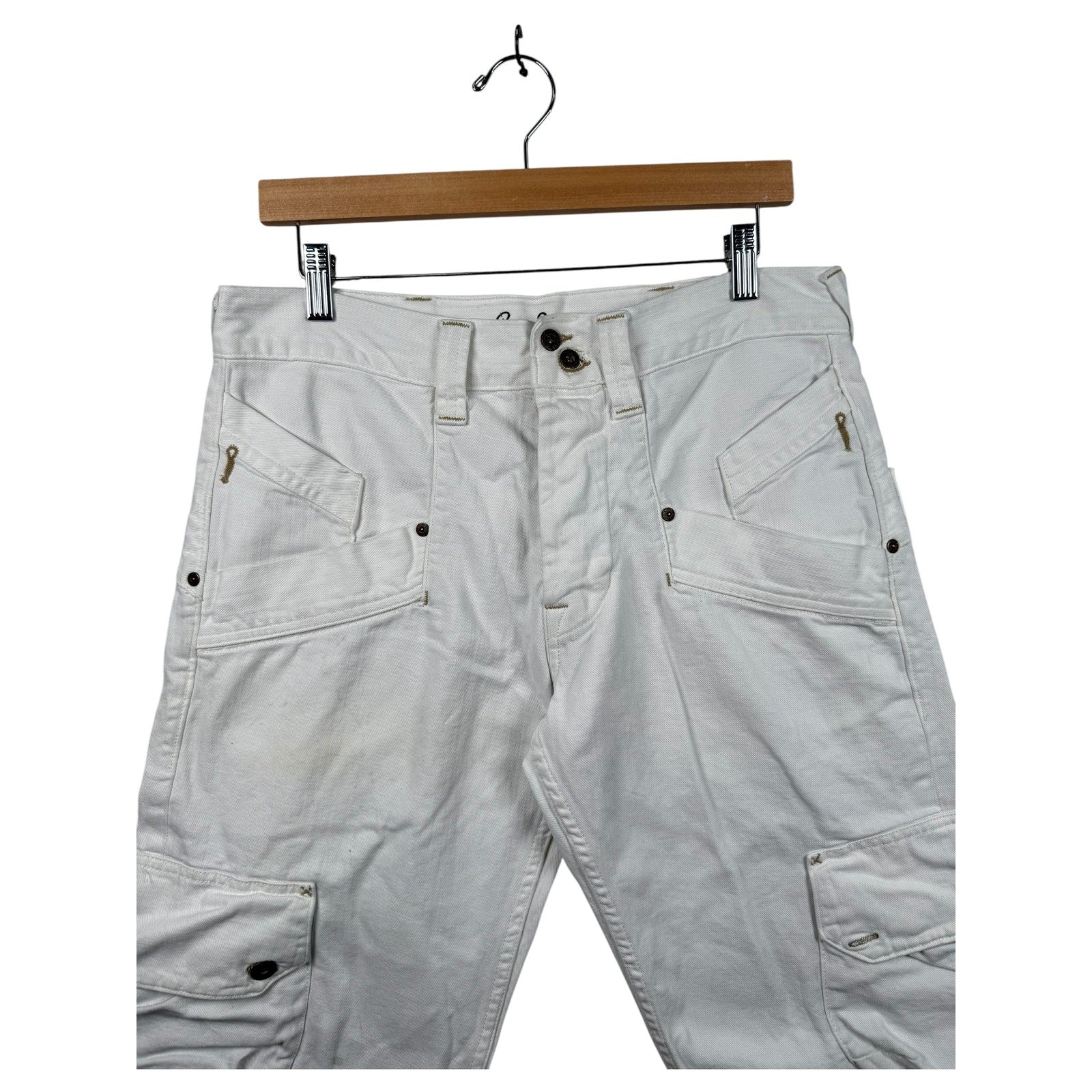 Vintage Pepe Jeans Cargo Tactical Straight Leg Denim Shorts 34