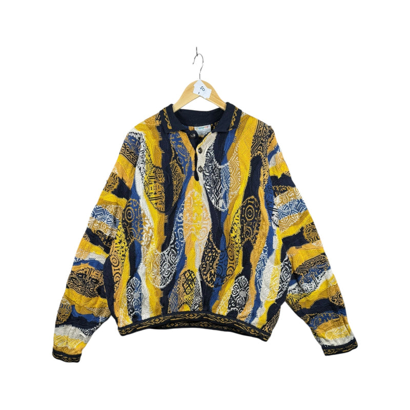 Vintage COOGI Henley Pullover Sweatshirt