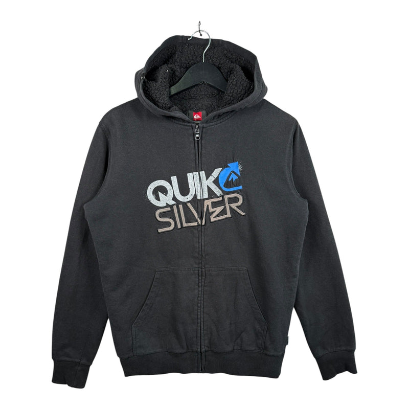 Vintage Quick Silver Spellout Hooded Full Zip Hoodie