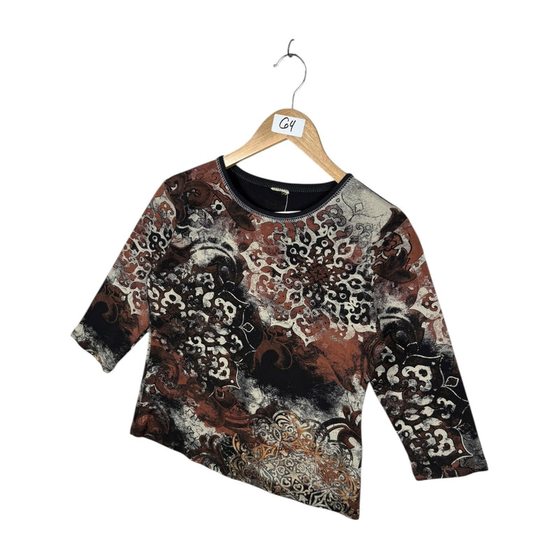 Vintage Floral 3/4 Sleeve Women's T-Shirt