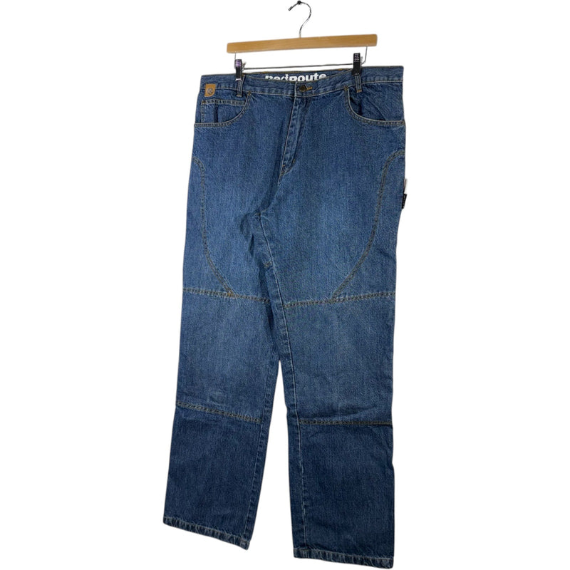 Vintage Red Route Straight Leg Denim Jeans 38 x 33