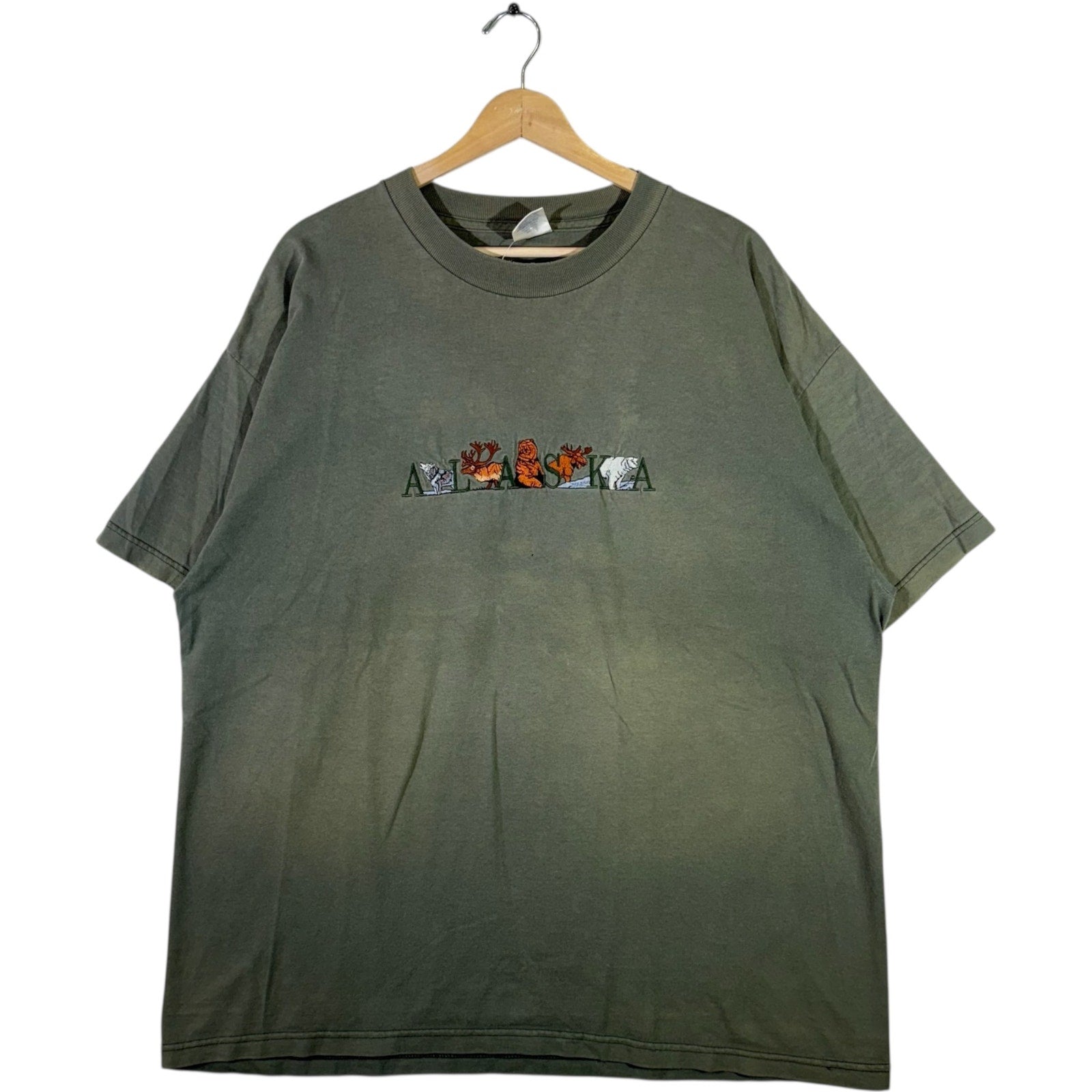 Vintage Alaska Embroidered Spellout Souvenir Tee