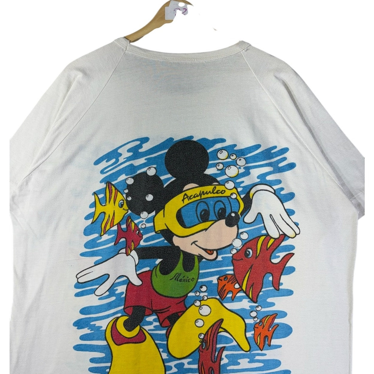 Vintage Disney Mickey Mouse Snorkeling Graphic T-Shirt