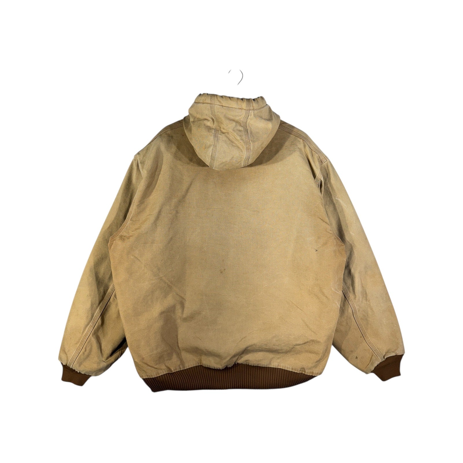 Vintage Carhartt Distressed Hooded Full Zip Workwear Jacket