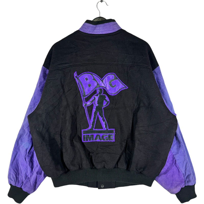 Vintage Big Image Wear Racing Varsity Jacket