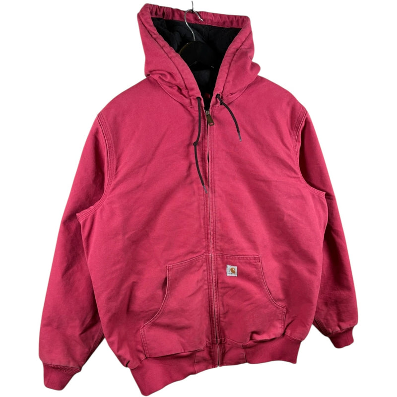 Vintage Womens Carhartt Canvas Hooded Full Zip Workwear Jacket