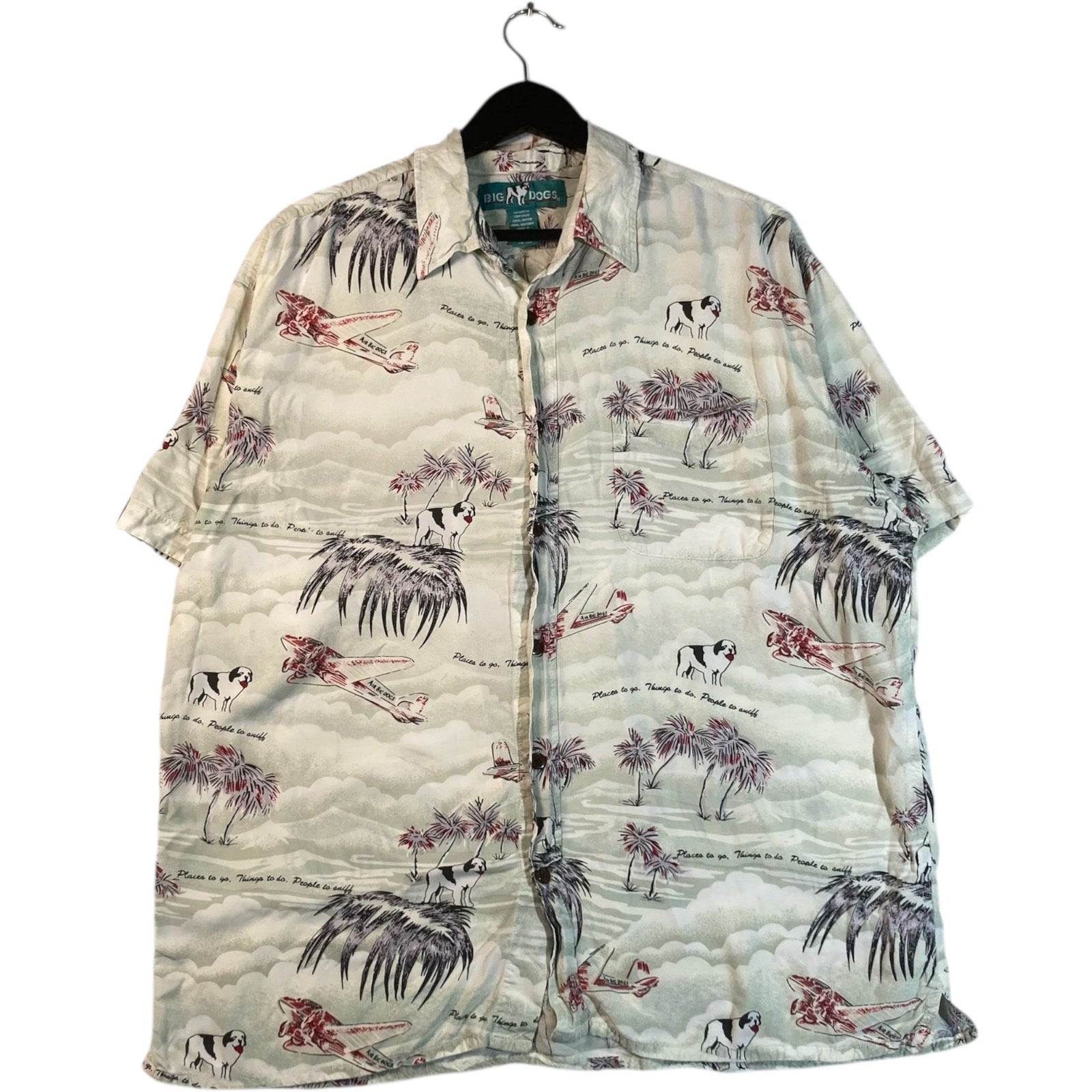Vintage Big Dogs Hawaiian Short Sleeve Button Up