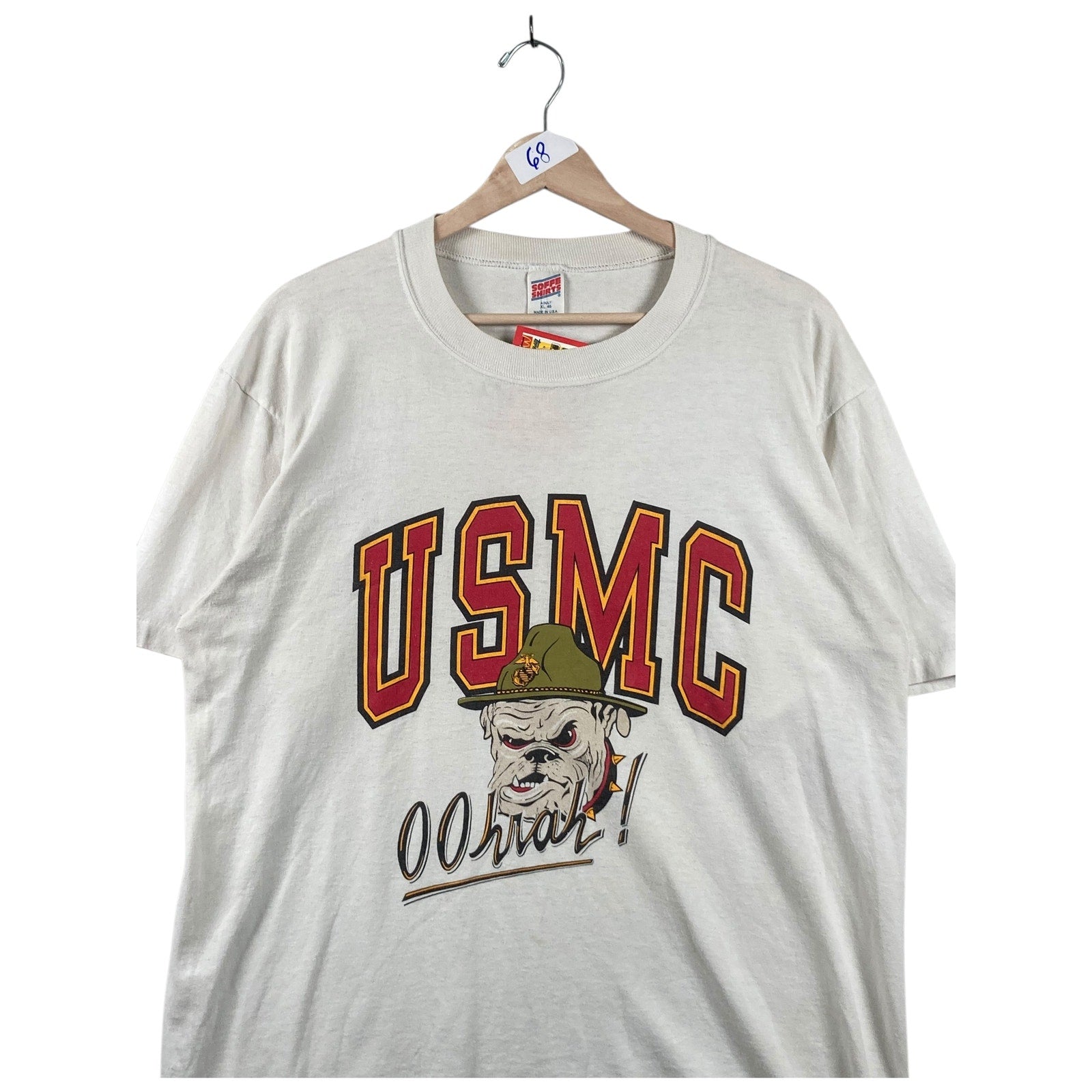Vintage USMC Oorah Bulldog Marine Military T-Shirt