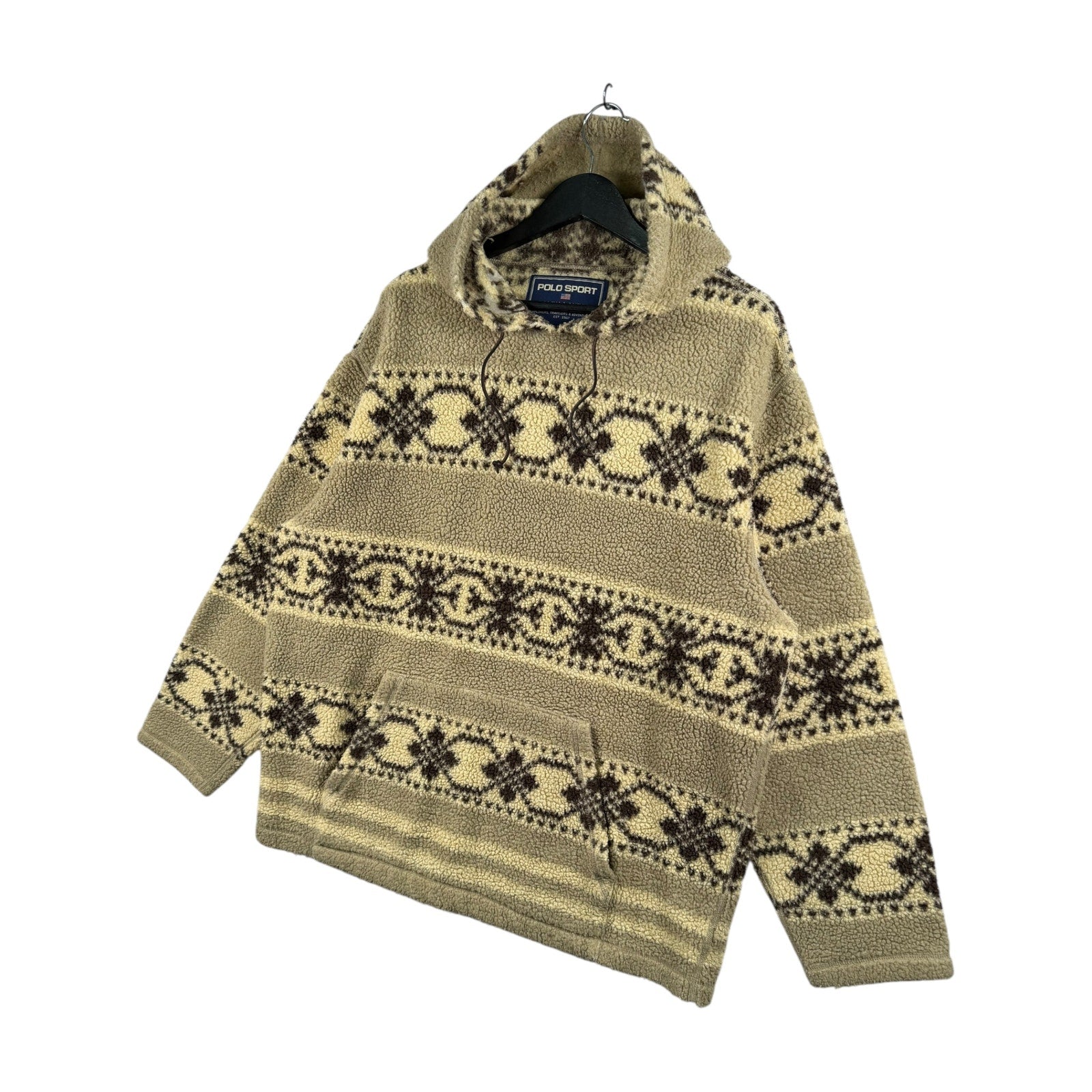 Vintage Polo Sport Ralph Lauren Sherpa Aztec Hoodie