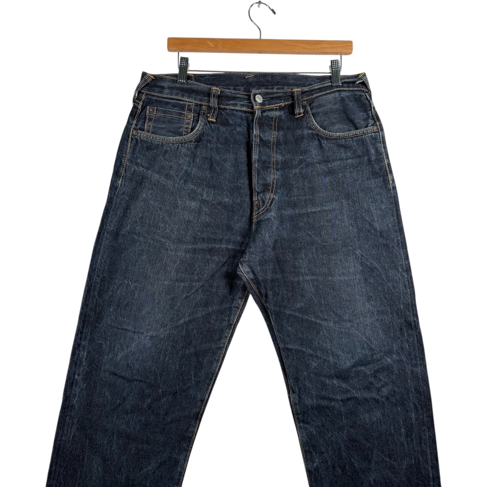Y2K Evisu Quote Straight Leg Denim Jeans 34x33