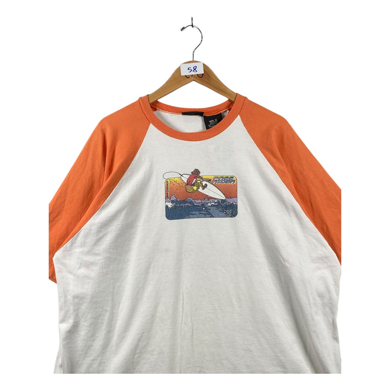 Vintage No Boundaries Free Rider Surfing Raglan T-Shirt