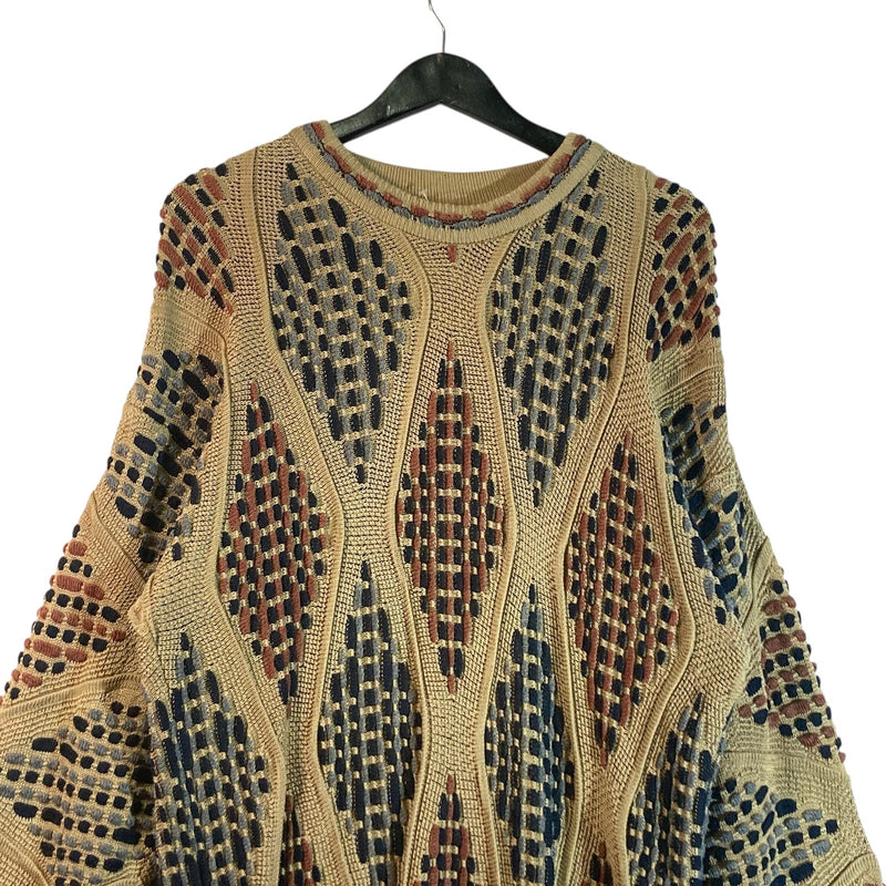 Vintage Coogi 3D Abstract Knit Sweater