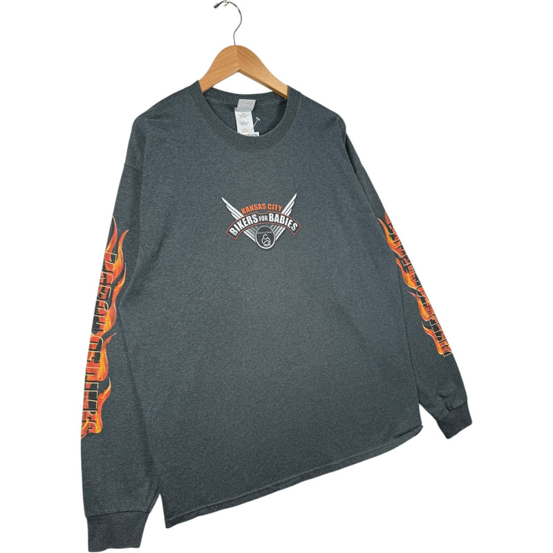 Vintage Bikers for Babies Flame Long Sleeve