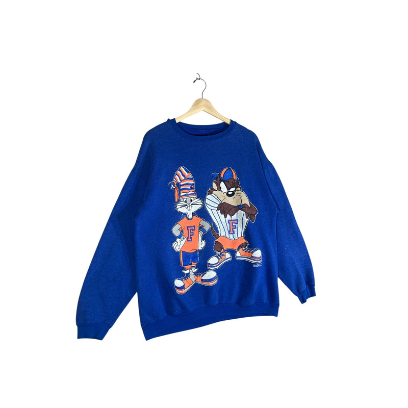 Vintage Looney Tunes Taz & Bugs Bunny Baseball Crewneck