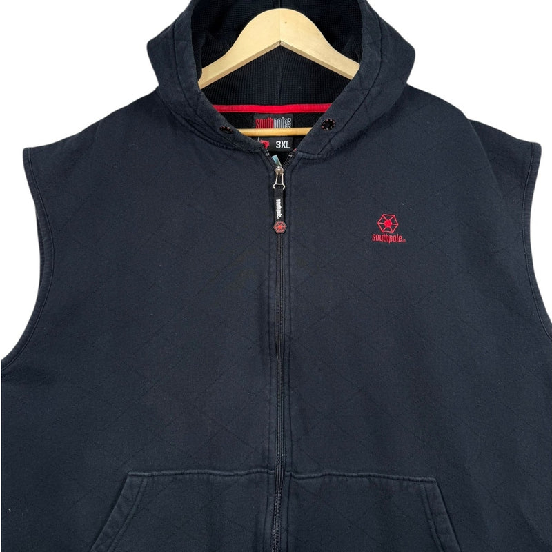 Vintage South Pole Quilted Sleeveless Hoodie