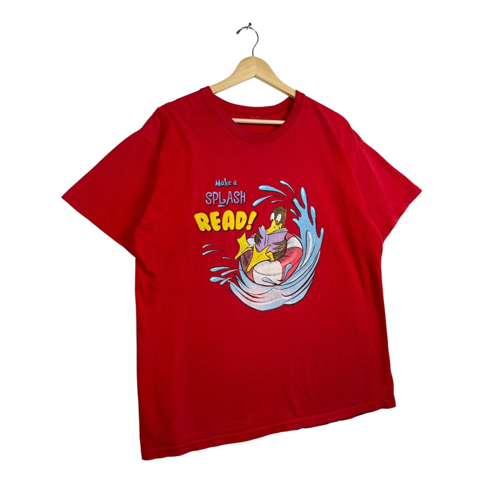 Vintage Make a Splash Read Duck Cartoon Graphic T-Shirt