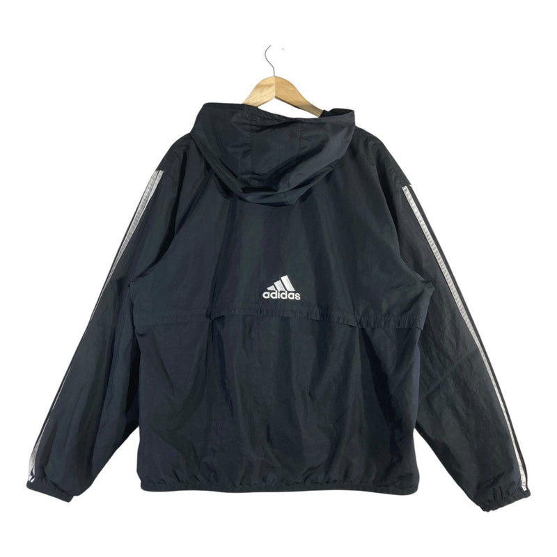 Vintage Adidas 3-Stripes 1/2 Zip Hooded Windbreaker
