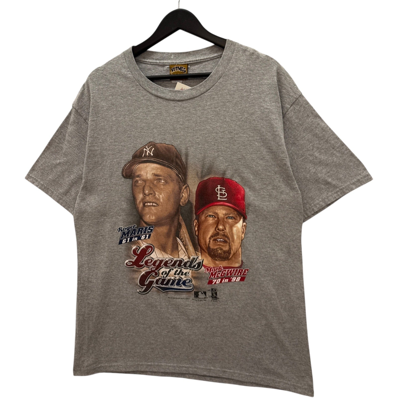 Vintage Nutmeg Roger Maris & Mark McGwire Home Runs MLB Tee