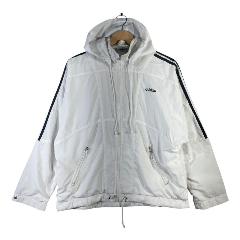 Vintage Adidas Full Zip 3-Stripes Hooded Windbreaker