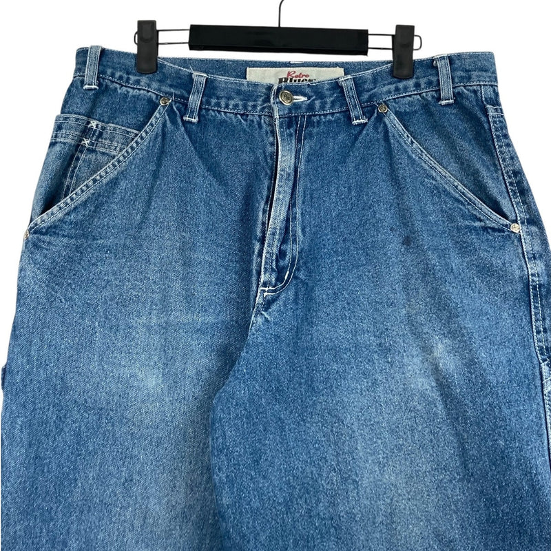 Vintage Retro Blues Denim Shorts 36