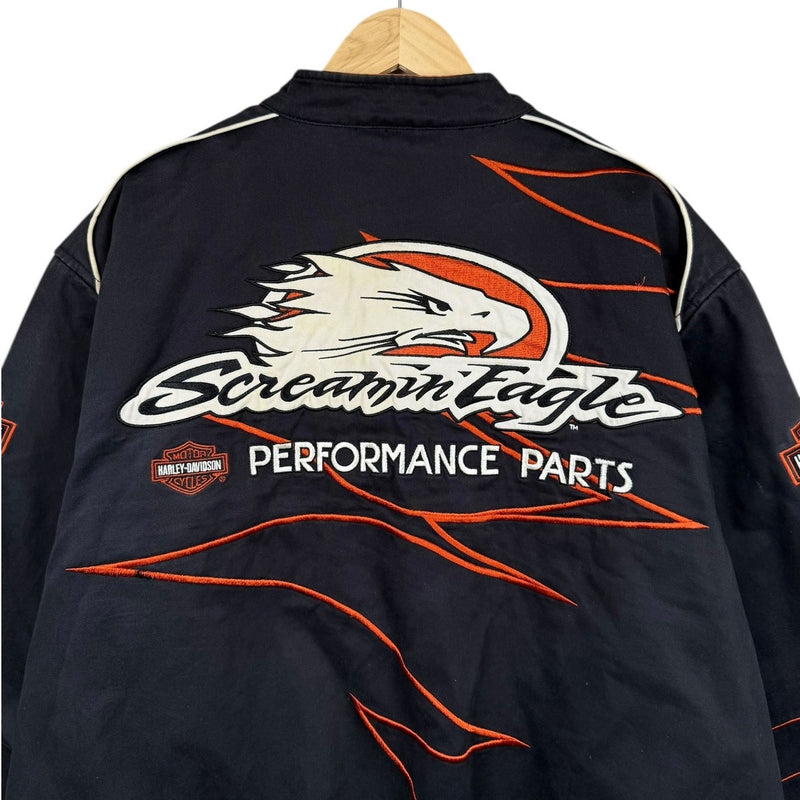 Vintage Harley Davidson Eagle Graphic Racing Jacket