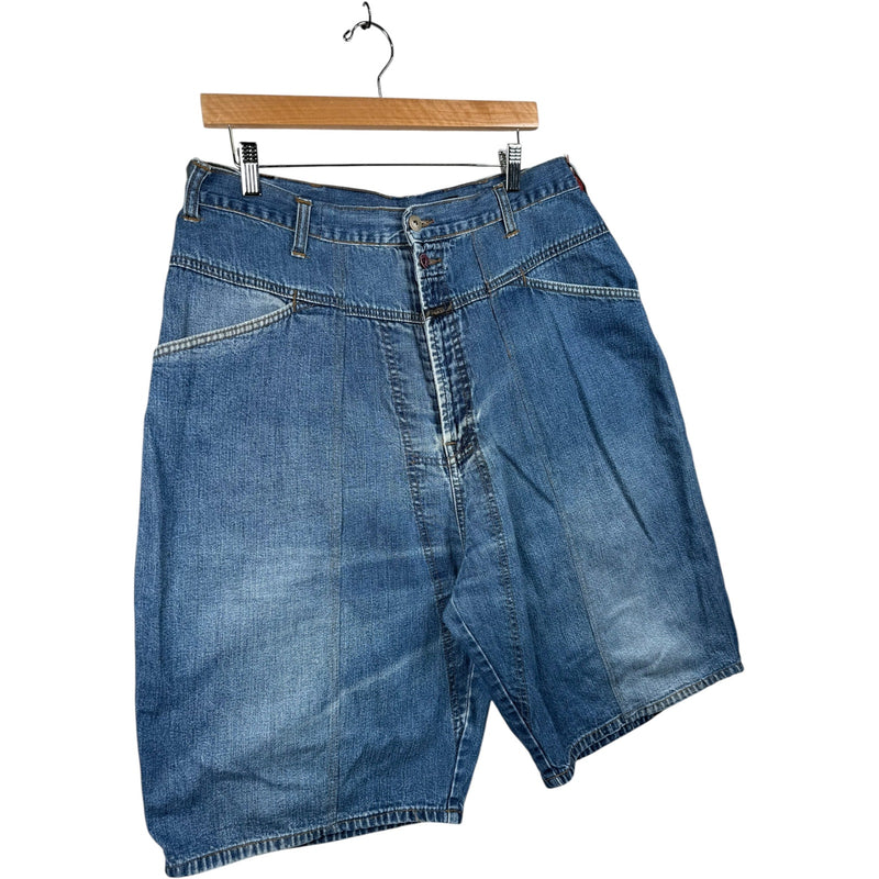 Vintage Brand X Loose Fit Utility Denim Shorts 34