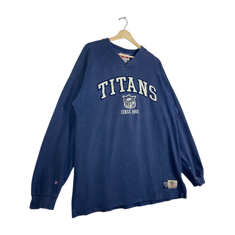 Vintage NFL Titans V-Neck Pullover Sweatshirt