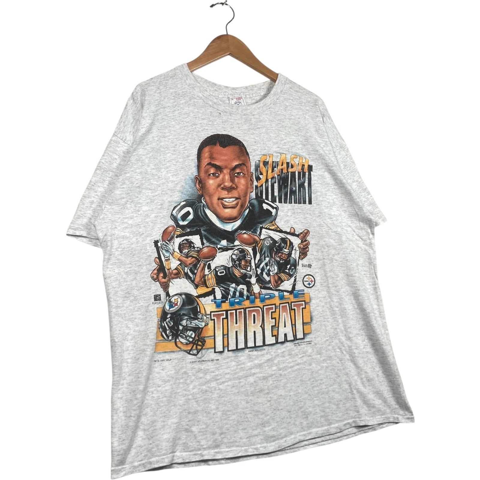 Vintage Kordell Stewart Slash Pittsburgh Steelers "Triple Threat" Tee