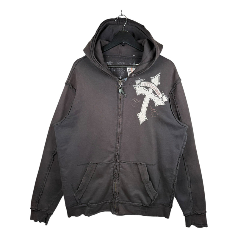 Vintage Affliction Live Fast Cross Full Zip Hoodie