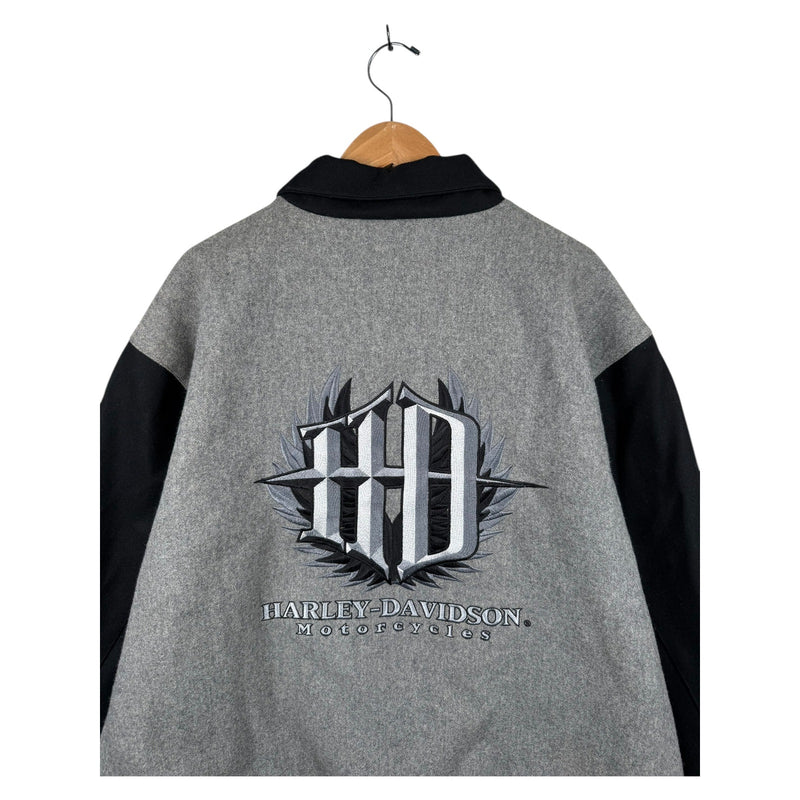Vintage Harley Davidson Collared Button Up Jacket