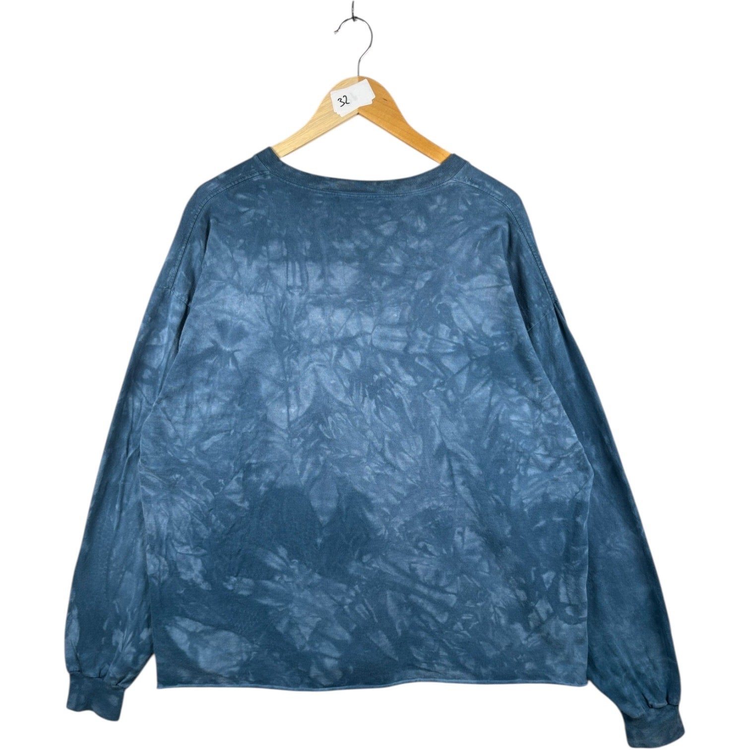 Vintage Tie Dye Kitten Graphic Print Long Sleeve