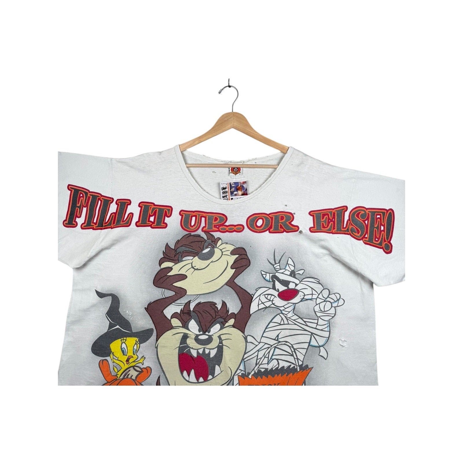 Vintage Looney Tunes Halloween Taz Sylvester Tweety T-Shirt