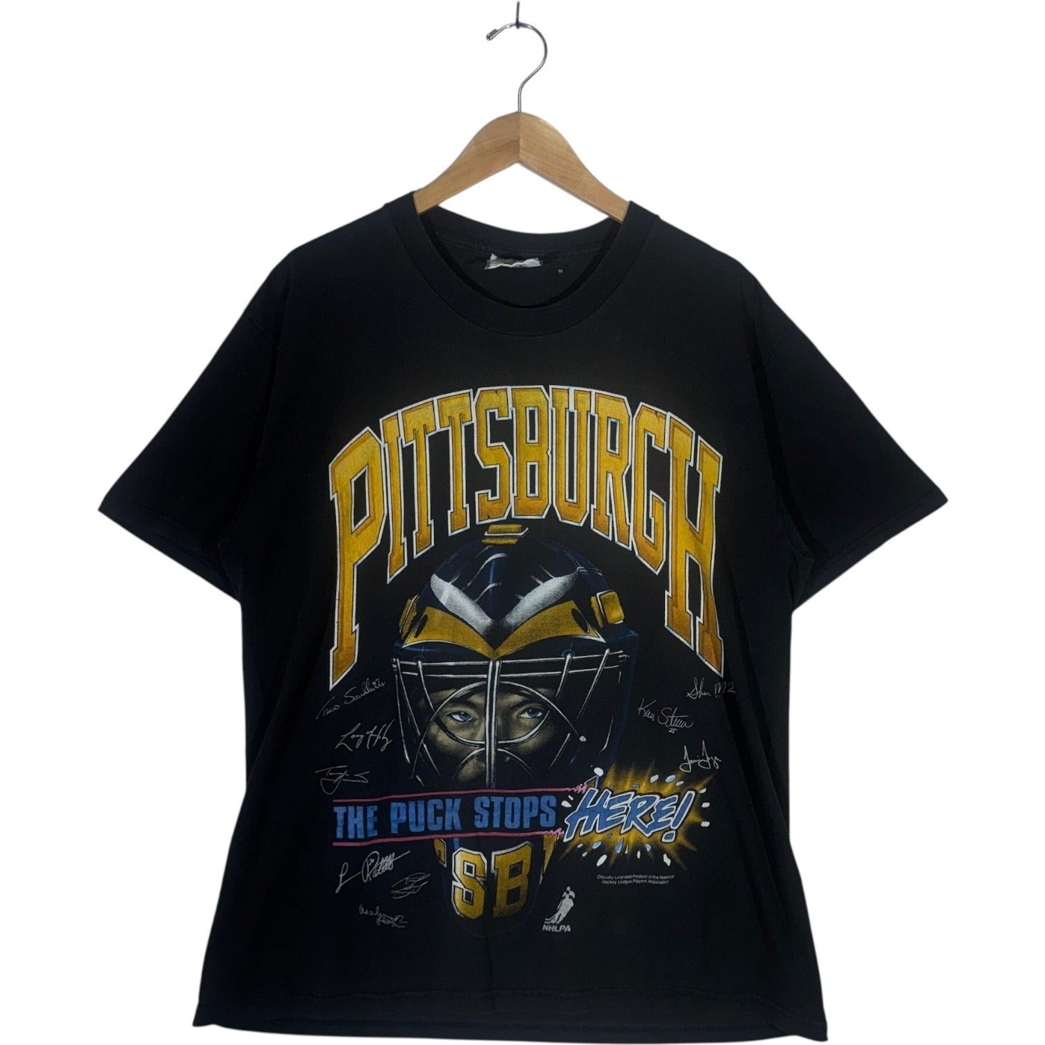 Vintage Pittsburgh Penguins "The Puck Stops Here!" NHL Tee