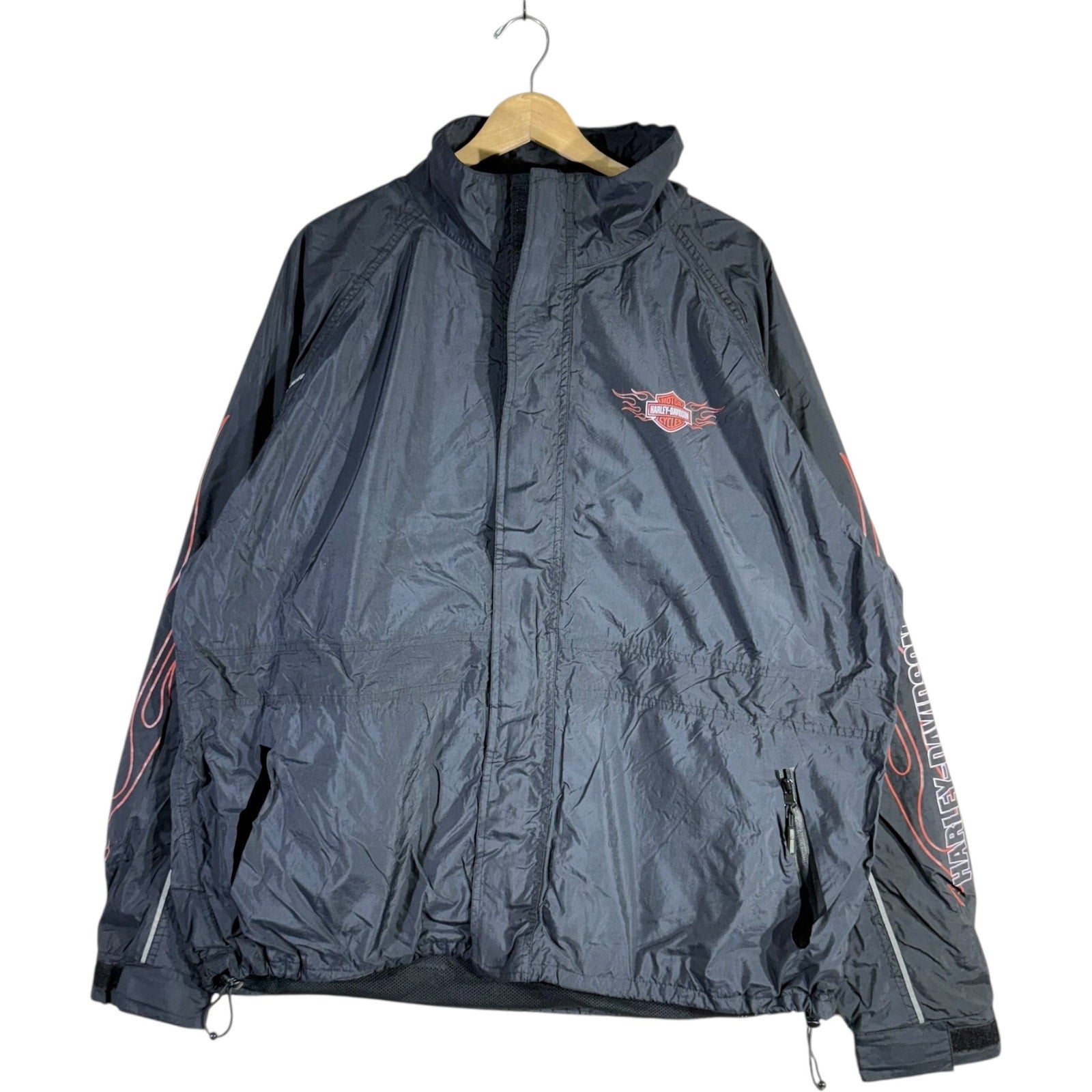 Vintage Harley Davidson Riding Gear Logo Windbreaker